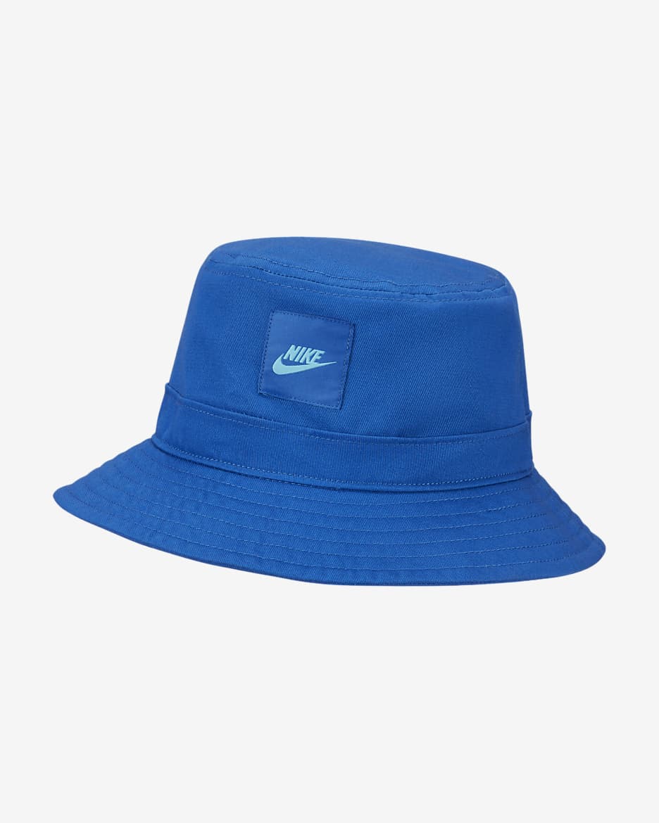 NIKE◆NSW CORE BUCKET HAT NIKE Unisex's U NSW Bucket Futura CORE Hat, White, M/L at